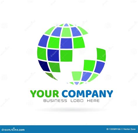 Abstract Globe Logo Vector Icon Element On White Background Stock