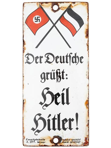 Bid Now Wwii Nazi German Nsdap Propaganda Street Sign April 6 0123