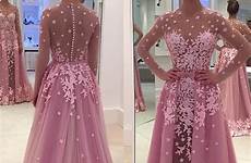 tulle prom princess floor lace length line dresses sleeves neck long dress lalamira appliques scoop loading