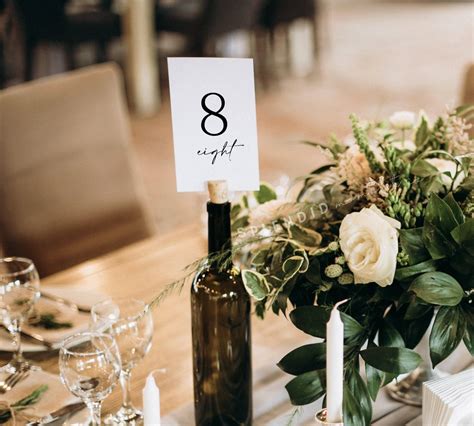 Wedding Table Numbers Template Printable Table Numbers - Etsy Canada