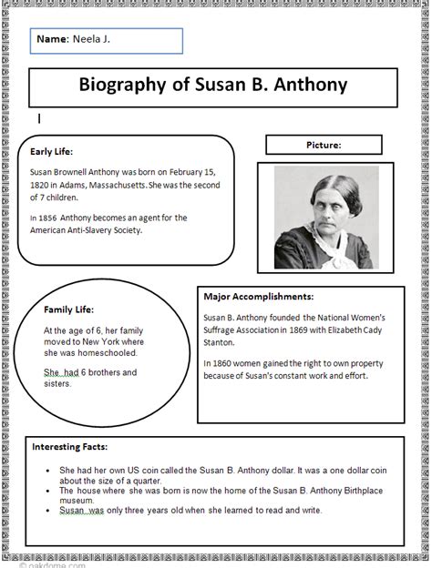 Biography Research Finished Example Writers Workshop Biography