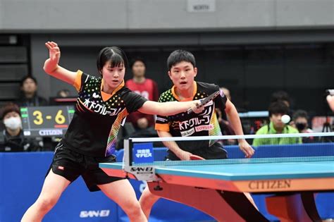 男女ダブルスおよび混合ダブルスの選出方法 ①各ダブルスのペアリングは強化本部で決定する。 ②ダブルスのみの出場選手を含めて男女各代表数は8名以内とする。 ③辞退者が発生した場合は、強化本部で代替えペアを決定する。 3. 全日本 混合ダブルス 森薗・伊藤がV3! | Nittaku(ニッタク) 日本 ...