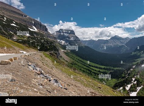 Beautiful View Of Glacier National Park Belong Going To The Sun Road
