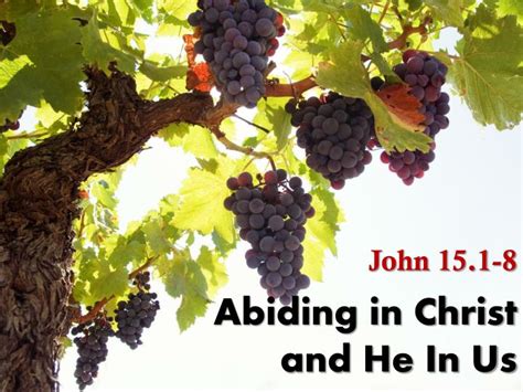 Ppt Abiding In Christ And He In Us Powerpoint Presentation Free