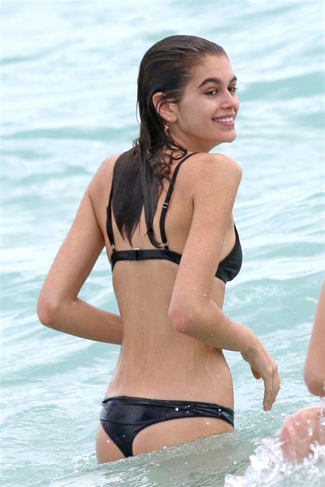 KAIA GERBER In Bikini At A Beach In Miami 03 31 2018 HawtCelebs