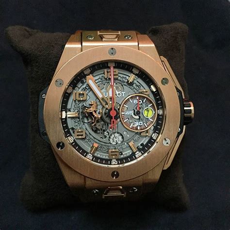 Hublot, for one, is a brand that takes pride in its endless mix and match of materials. Hublot Ferrari Magic Gold Mint condition (2014) UNICO movement Rare to come by used Inquire at ...