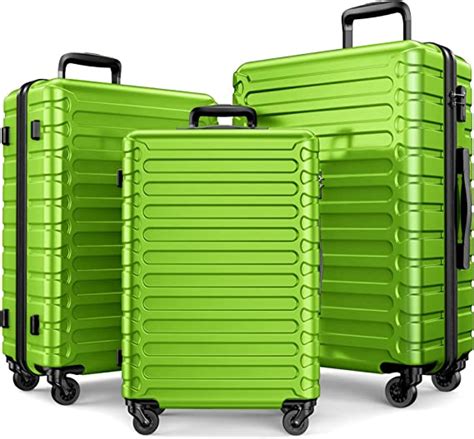 Showkoo 3 Piece Luggage Sets Expandable Abs Hardshell Hardside