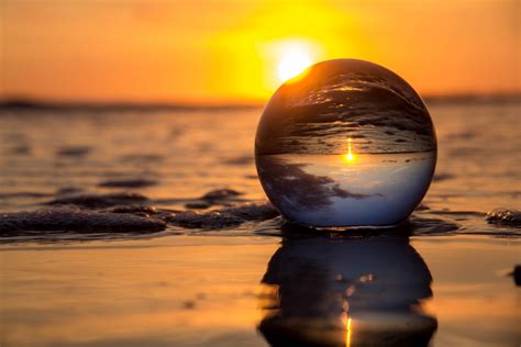 Free Images Glass Water Ocean Sun Sunrise Sphere Reflection