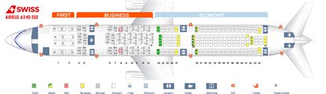 Seat Map Airbus A340 300 Swiss Airlines Best Seats In Plane