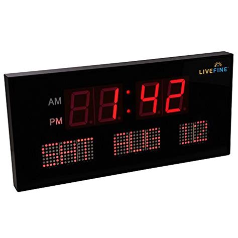 Ivation Big Oversized Digital Blue Led Calendar Clock With Day And Date