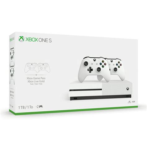 Xbox One S 1tb Bundle With 2 Controllers And 1 Month Game Pass