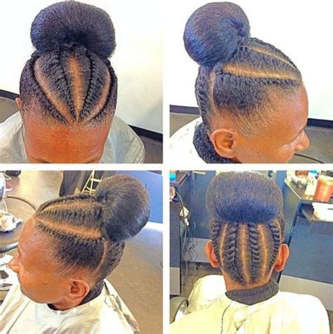 Flat Twists Into Bun Updo For Natural Hair Natural Hair Styles