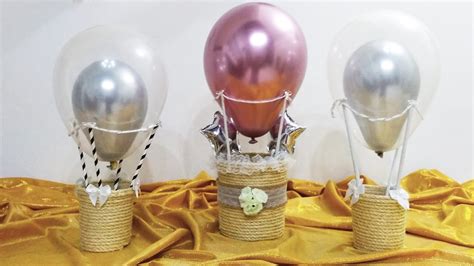 Como Fazer Centro De Mesa De Balões Com Vasos Sisal Para Decoração De Festas Cesto Mesa Com