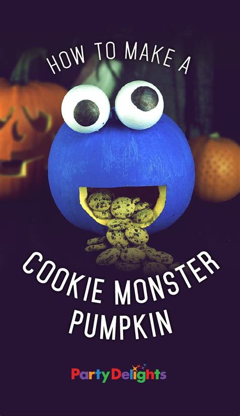 How To Make A Cookie Monster Pumpkin Party Delights Blog