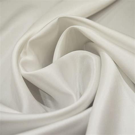 White Satin Fabric 100 Silk — Tissus En Ligne