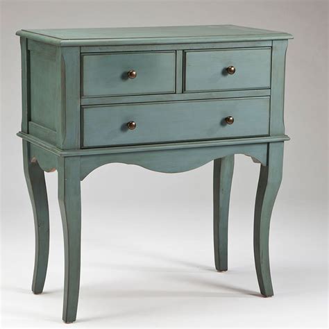 Cottage Accents Console W 3 Drawers Soft Blue Signature Design By