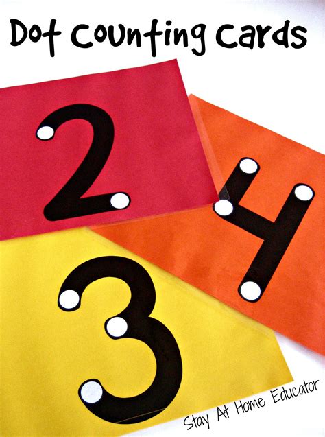 Dot Counting Cards With Images Counting Activities Preschool