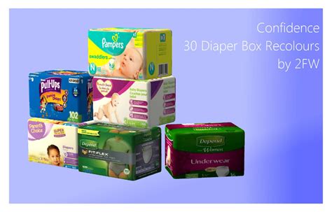 Confidence 30 Diaper Boxes Sims Baby Sims 4 Toddler Sims Mods