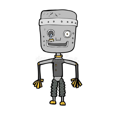 Cartoon Old Robot Stock Vector Illustration Of Rough 37014879