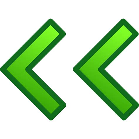 Green Left Double Arrows Set Png Svg Clip Art For Web Download Clip