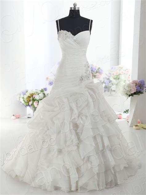 Elegant Collections Of Organza Dropped Waist Wedding