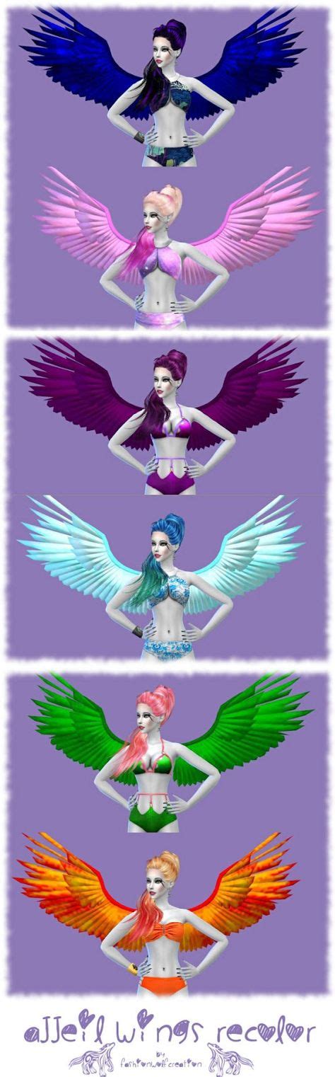 Sims 4 Ccs The Best Wings By Fashion Wolf Creation Sims 4 Cc