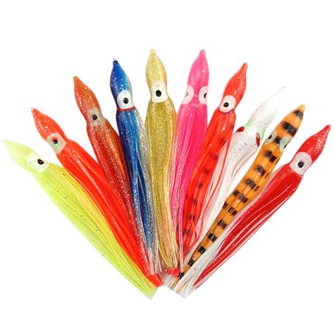 Sport New Saltwater Fishing Lure Squid Octopus Skirts Lures Tackle Glow
