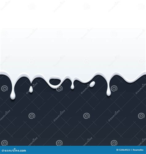 Dripping White Circles Liquid Drops Of Ink Dripping Liquid Vector Illustration Isolated On