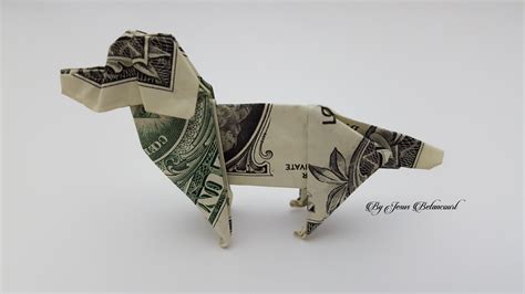 Money Origami Dog Dollar Origami Money Origami Dollar Bill Origami