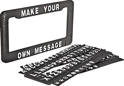 A vanity plate or personalized plate (us); "Write Your Own Message" Personalized License Plate Frame - VIC46452-9