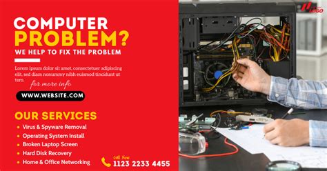 Computer Repair Services Ad Template Postermywall