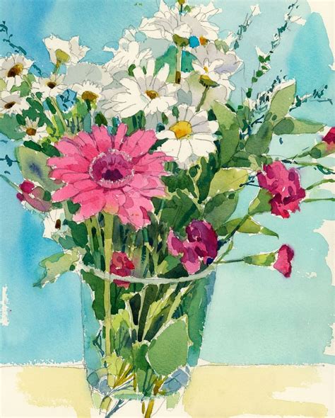 Watercolor Flowers Paintings Flower Painting Acrylic Painting Watercolors Sketchbook Pages