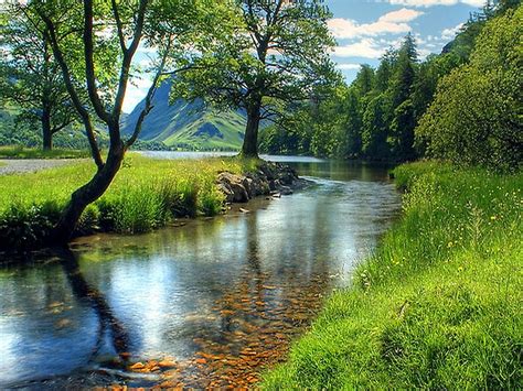 1920x1080px 1080p Free Download Peaceful Summer Day Mountain Water