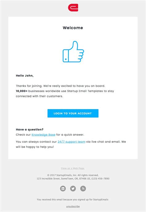 Registration Email Template Html