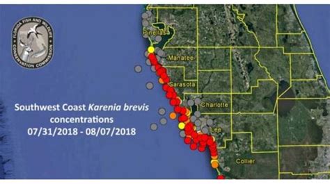 Red Tide Maps Show Few Spots In Southwest Florida Current Red Tide
