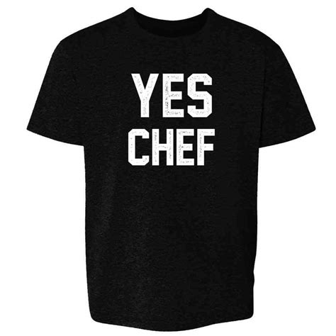 Yes Chef Large Text Cooking Funny Toddler Kids T Shirt