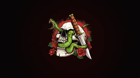 X Skull And Snakes K HD K Wallpapers Images Backgrounds Photos And Pictures