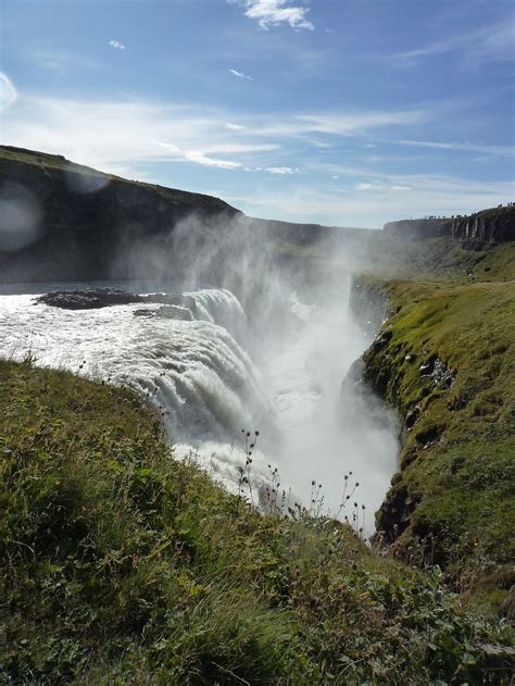 Gullfoss Waterfall River Hvítá ölfusá Haukadalur Iceland Nature