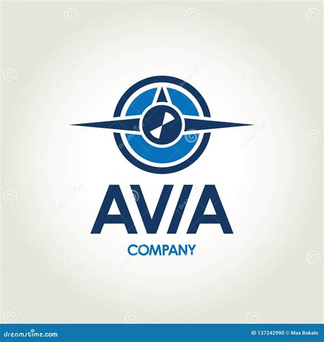 Avia Company Vector Logo Editorial Image Illustration Of Blue 137242990