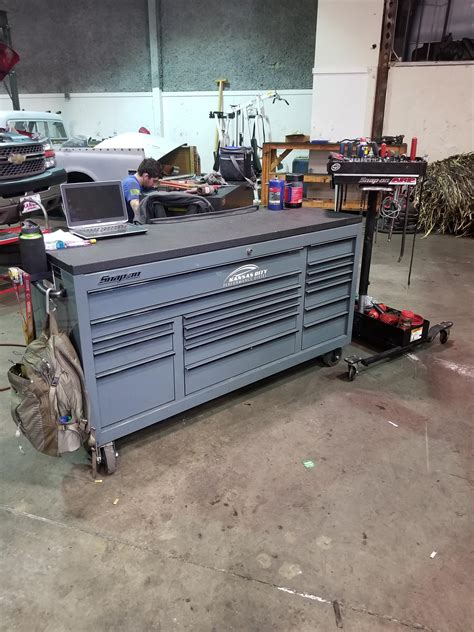 Storm Grey Snap On Box With Snap On Tool Cart For The Tall Ass Trucks