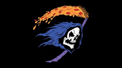 Grim Reaper Teeth Skeletor Digital Art Skull Black Background