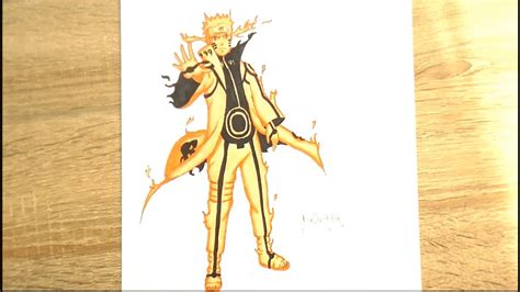 Speed Drawing Uzumaki Naruto Kurama Mode Naruto Shippuden Youtube