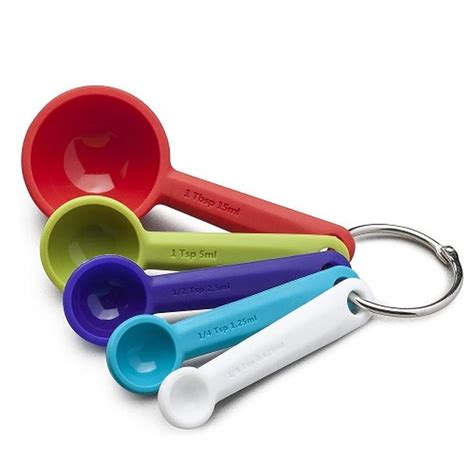 Zeal 5pc Silicone Measuring Spoons Set Multicolour