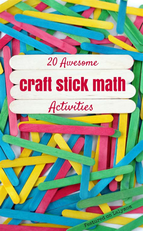 20 Fun Math Activities Using Craft Sticks Diy Math Manipulatives Fun