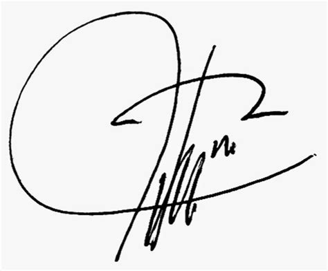 An Autographed Image Of A Person S Signature