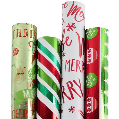 Ruspepa Multi Color Paper Christmas T Wrap Papers 4 Rolls 25 Sq