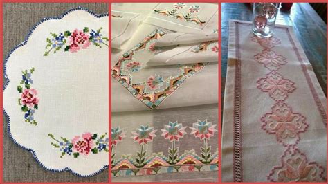 Hand Embroidered Table Runner Stunning Designs Youtube