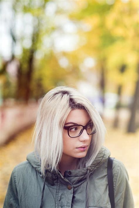 Beautiful Young Hipster Woman With Glasses Stock Image Image Of Focus