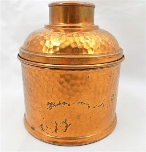 Copper Tea Caddy Revere Copper And Brass Metal Ware Etsy