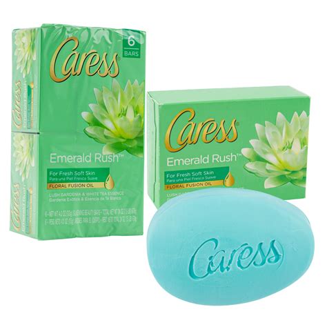 Wholesale Caress 6pk Emerald Rush Bar Soap 4oz